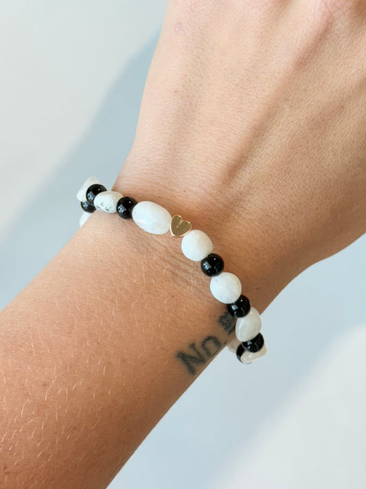 Moonstone | Obsidian | Black Tourmaline Bracelet