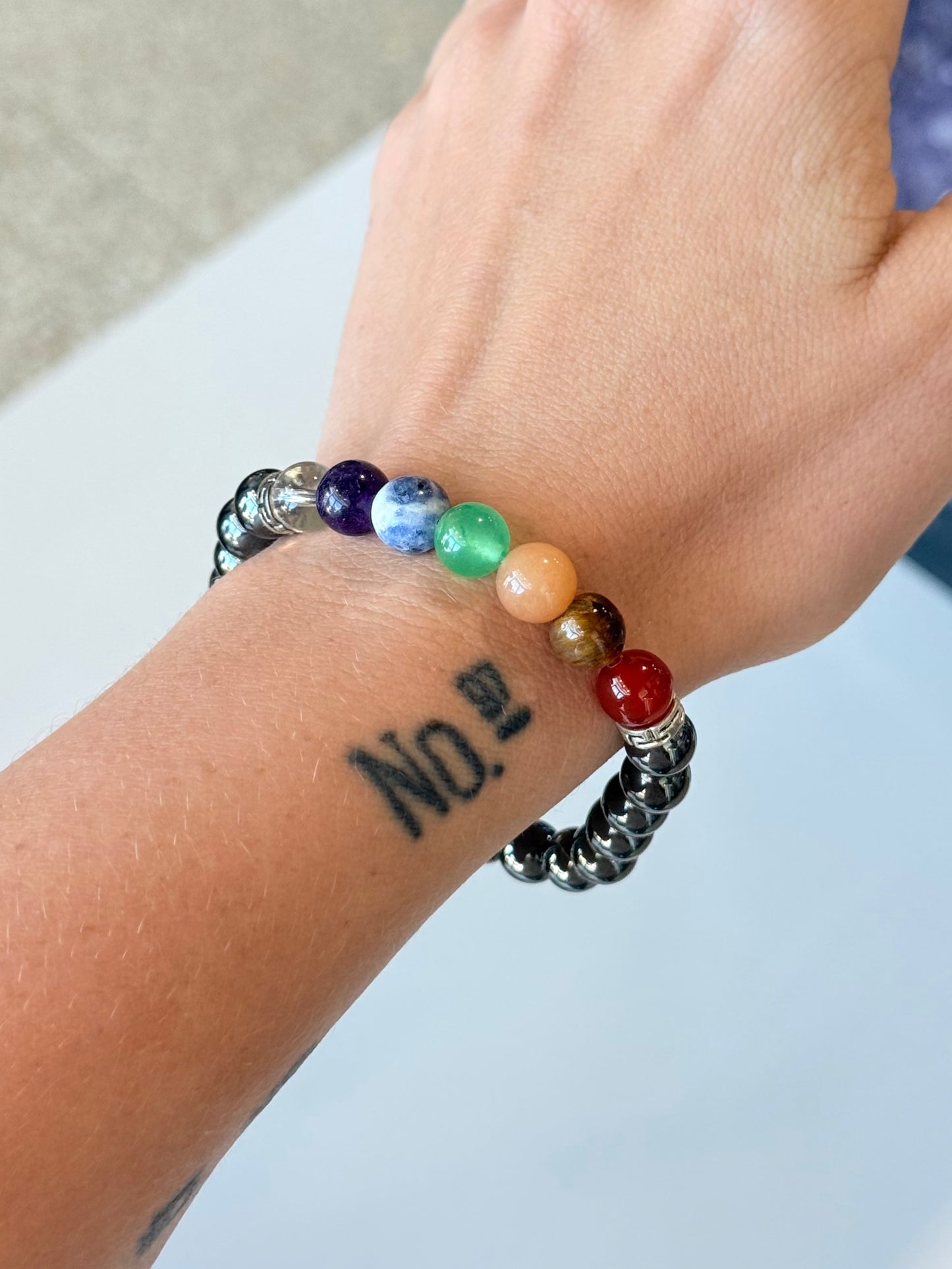 Hematite & Chakra Bracelet