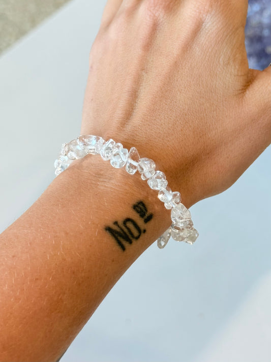 Clear Quartz Chip Bracelet