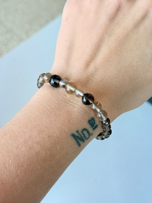 Smoky Quartz - 6mm Bracelet