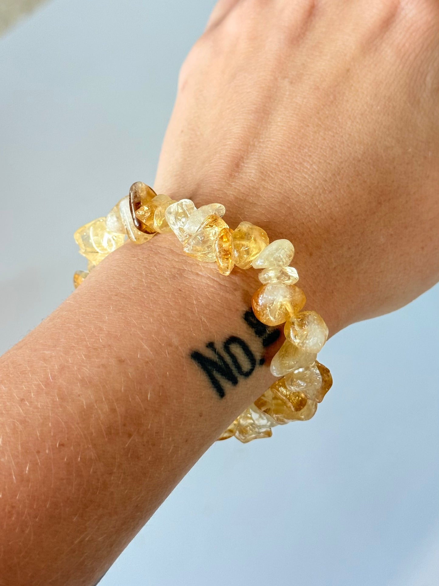 Heat Treated Citrine Chip Bracelet