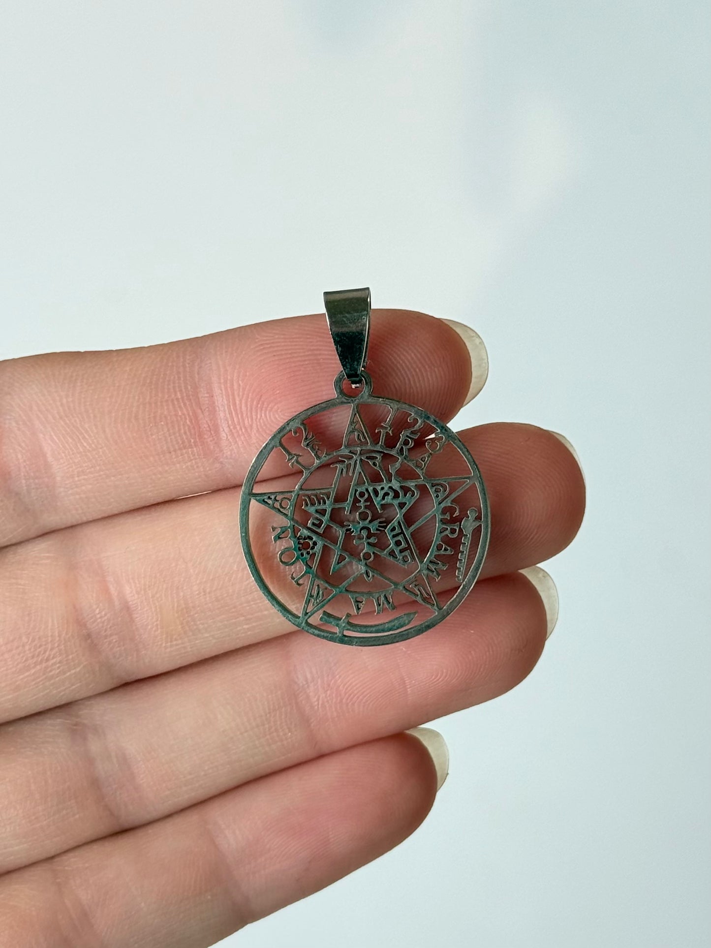 Tetagramaton Pendant - Stainless Steel