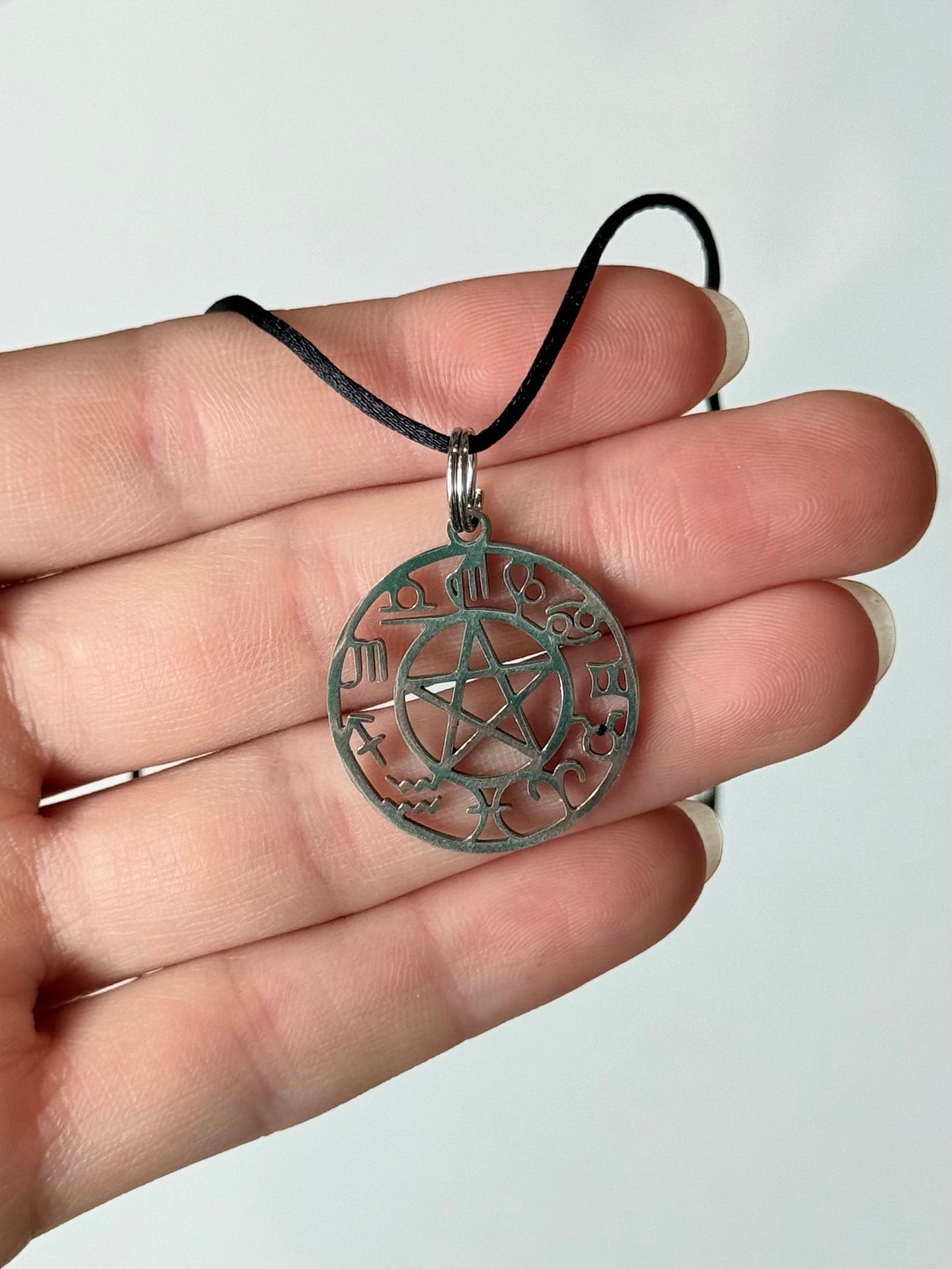 Zodiac Pentagram Pendant - Stainless Steel