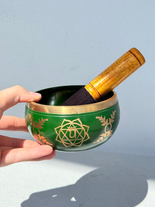 Cuenco tibetano verde – Chakra corazón | Green Tibetan Singing Bowl – Heart Chakra