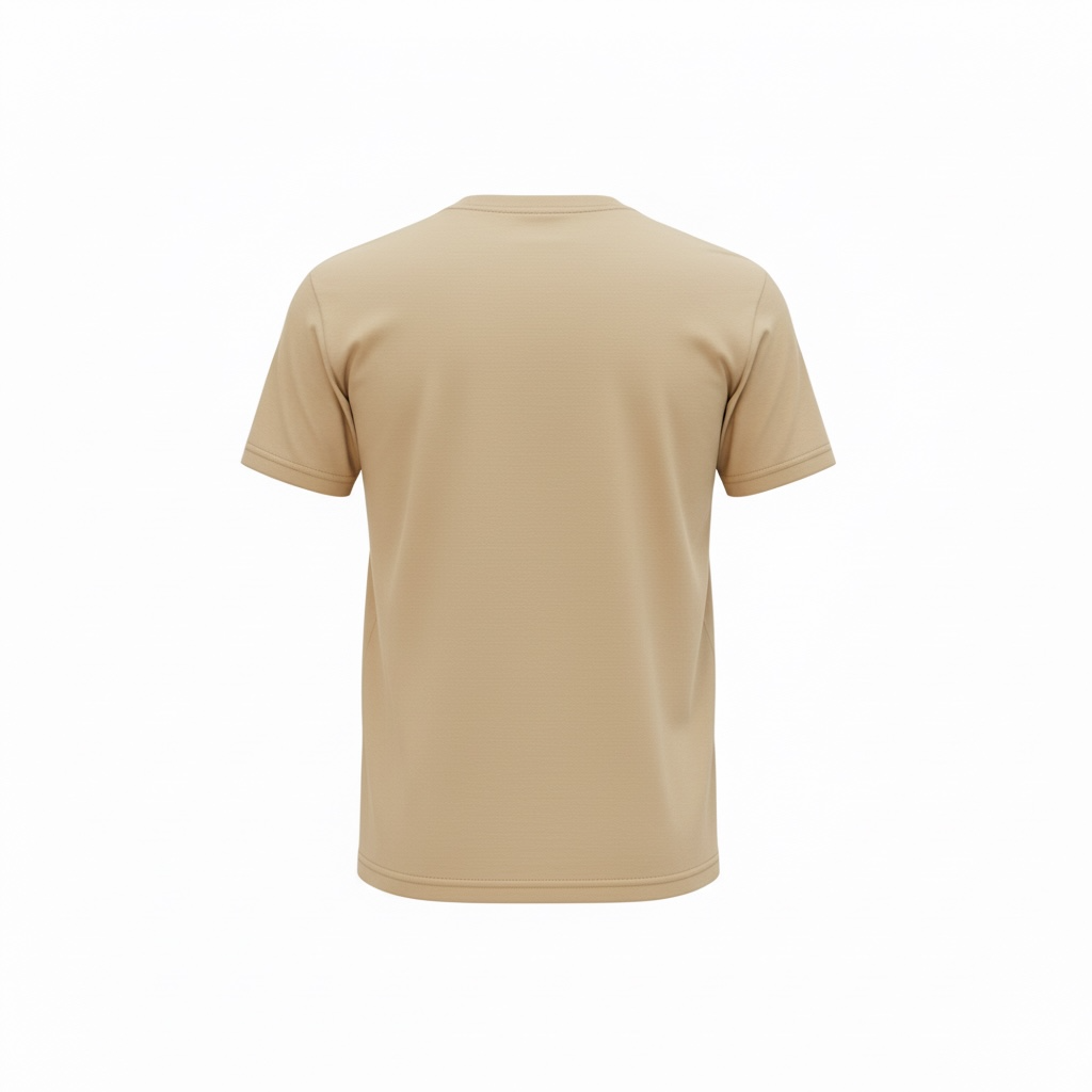 Egypt Gold Embroidered T-Shirt – Nude 100% Cotton