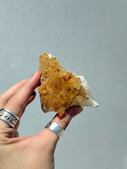 Heart Treated Citrine Cluster