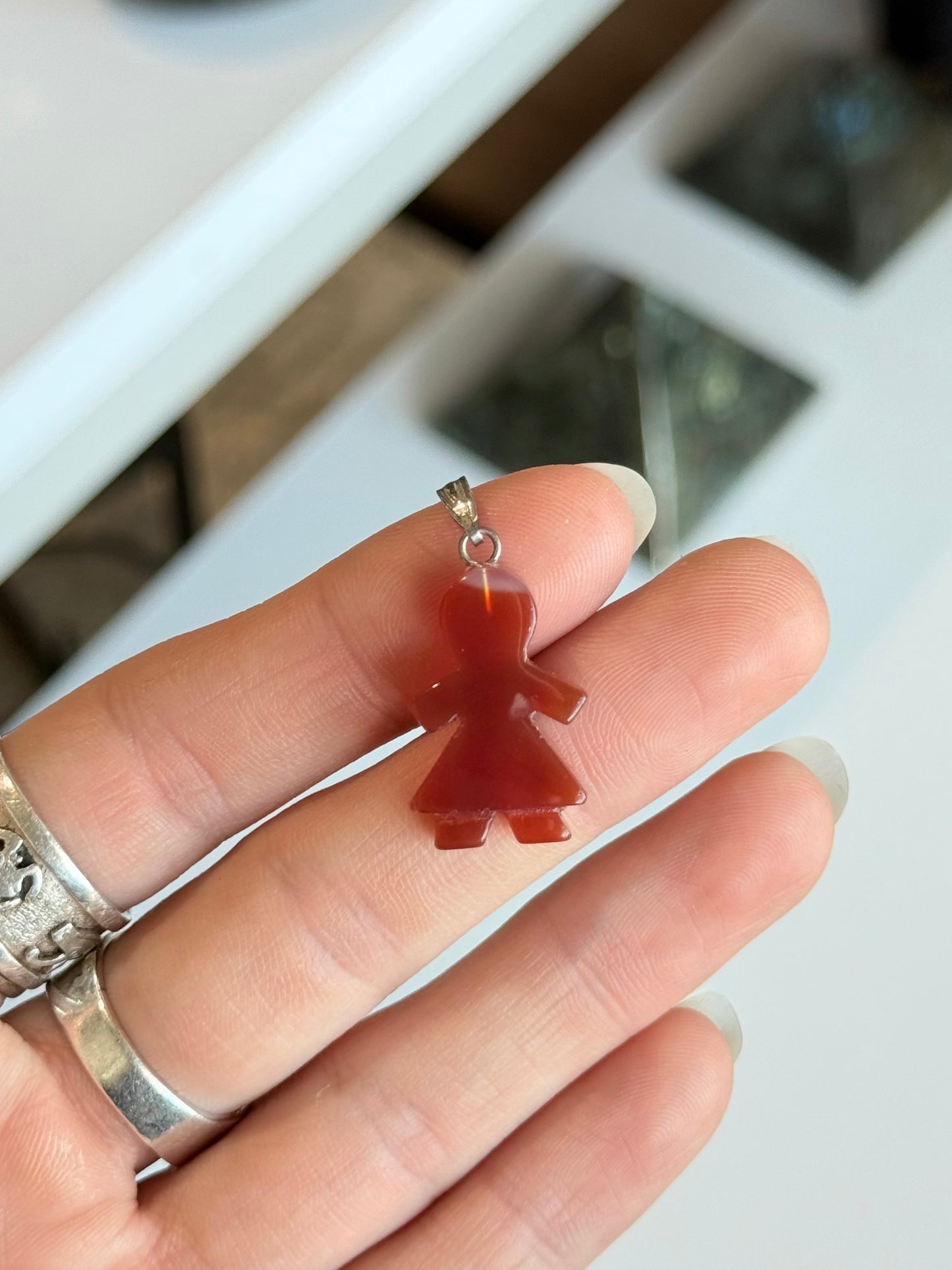 Orange Stone Girl Pendant