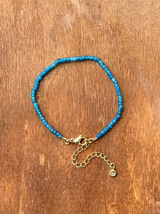 Blue Apatite Faceted Bracelet