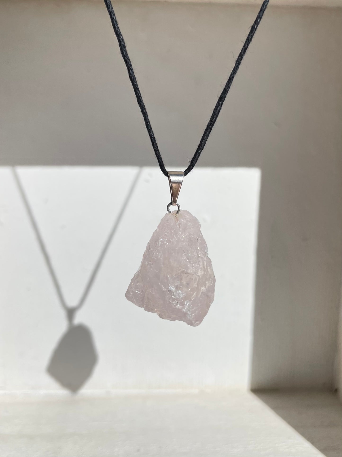 Rose Quartz Raw Pendant