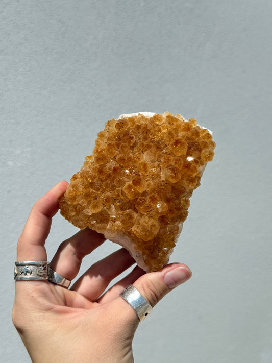 Heart Treated Citrine Cluster