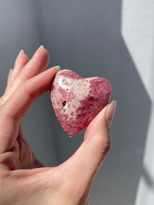 Rhodochrosite Heart