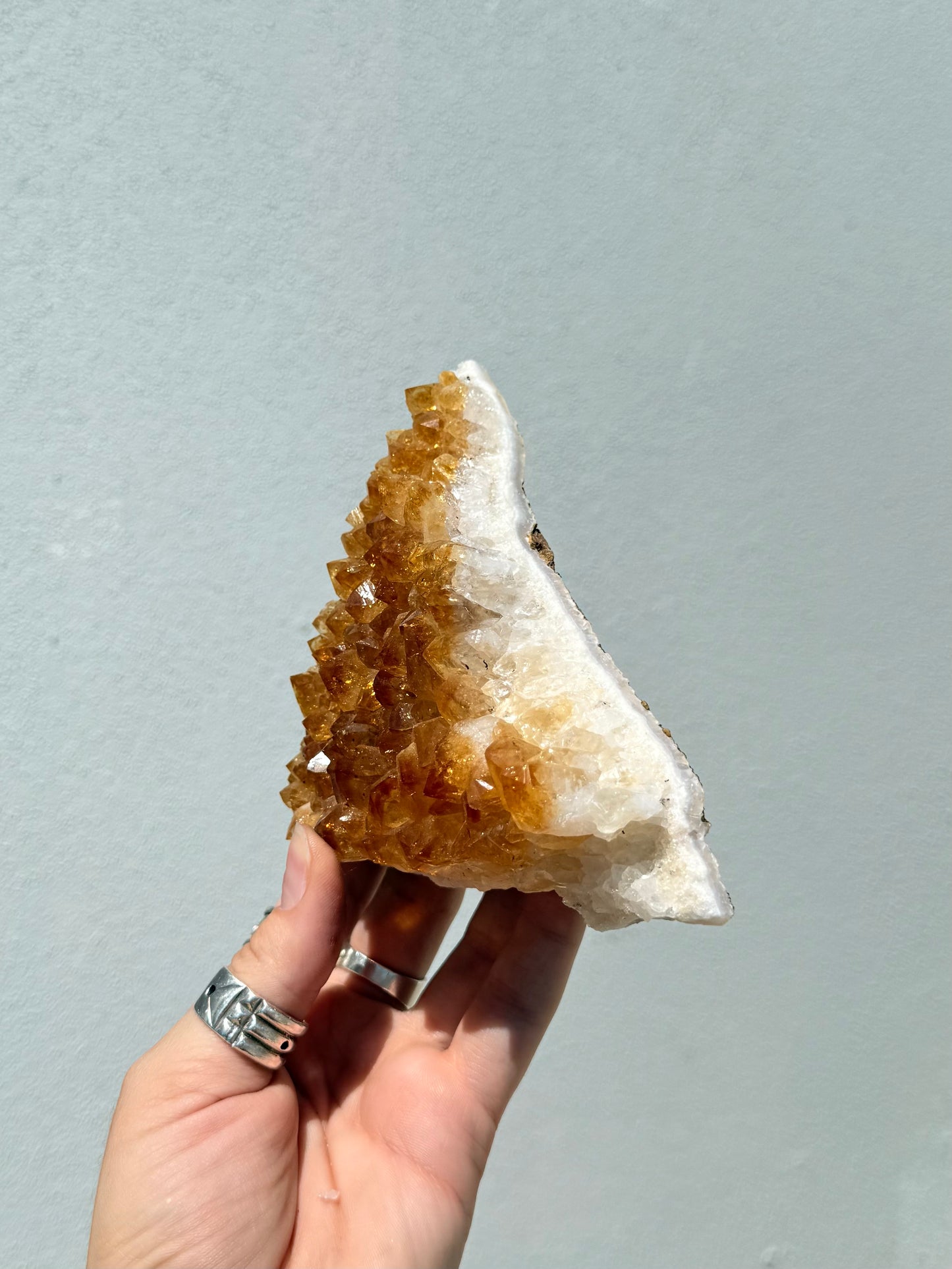 Heart Treated Citrine Cluster