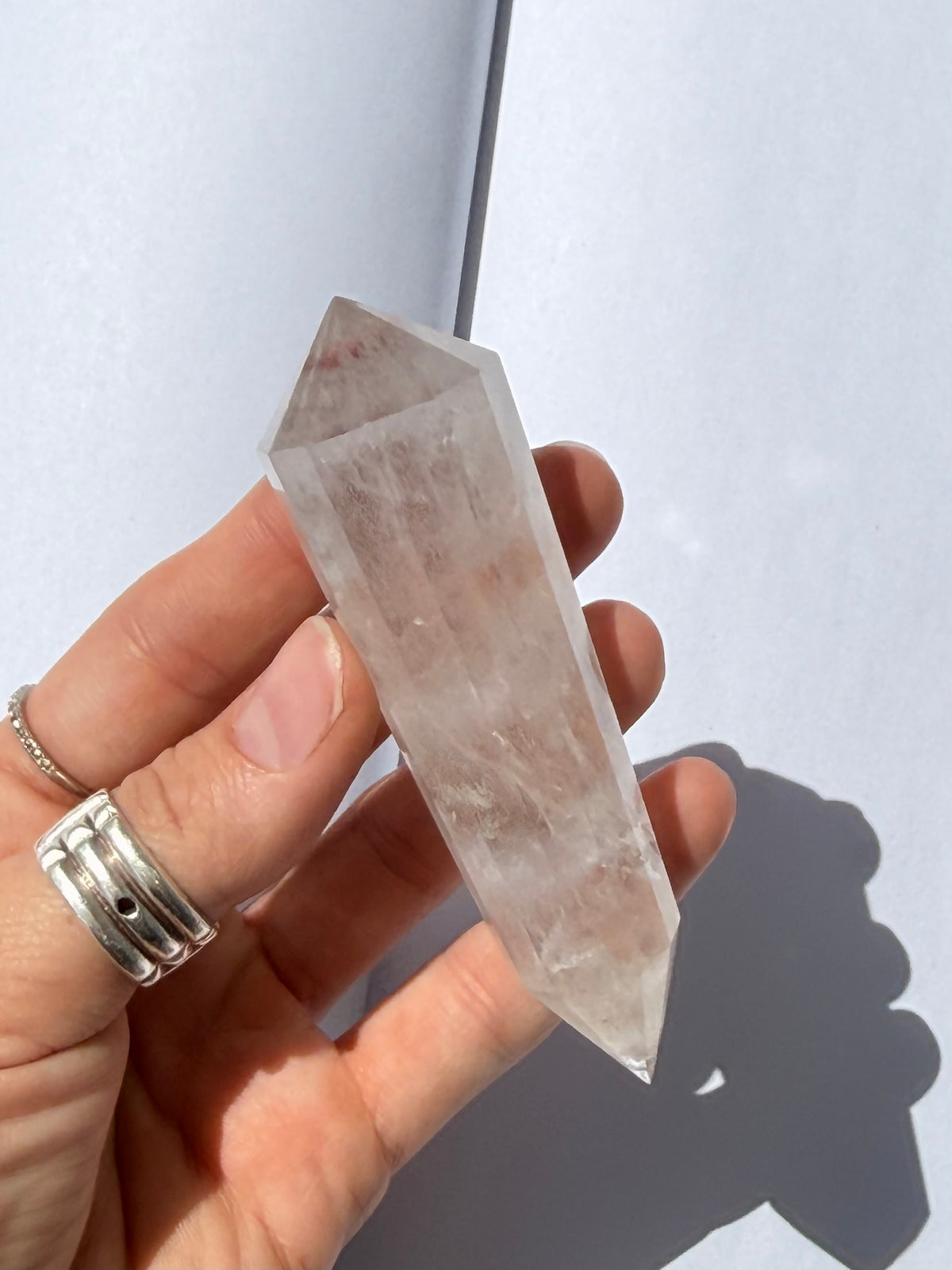 12-Faceted Clear Quartz Vogel Point | Punta Vogel de Cuarzo Cristal de 12 Facetas