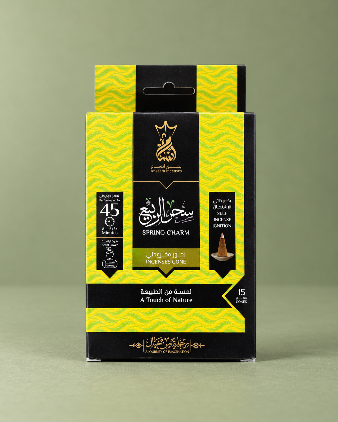 Spring Charm Incense Cones ( A Touch of Nature ) 45 Minutes Burning Time