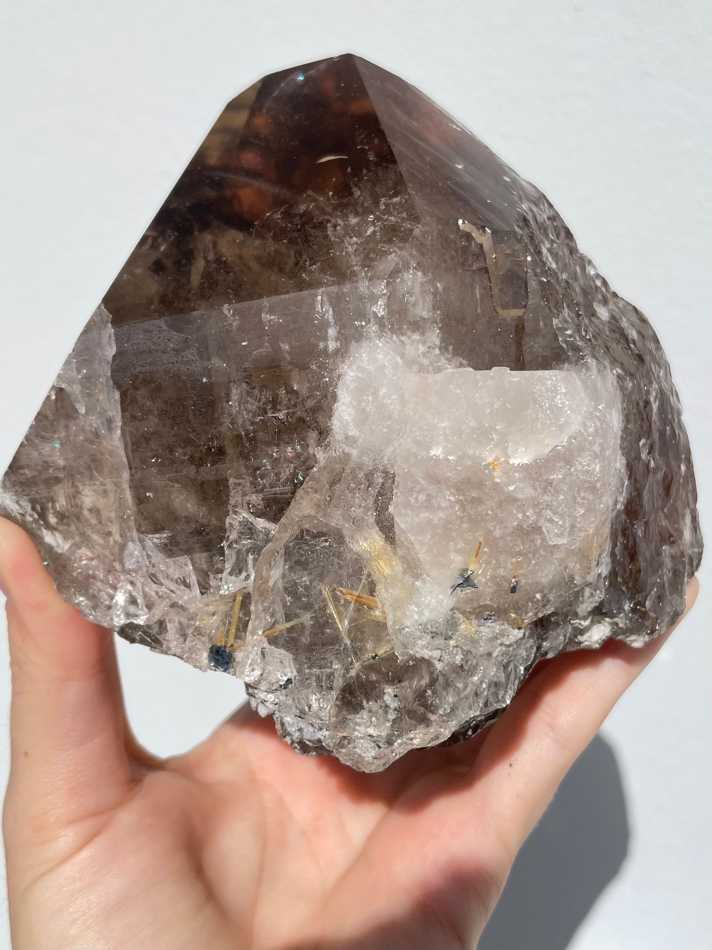 Smoky Quartz Point & Rutilated Quartz