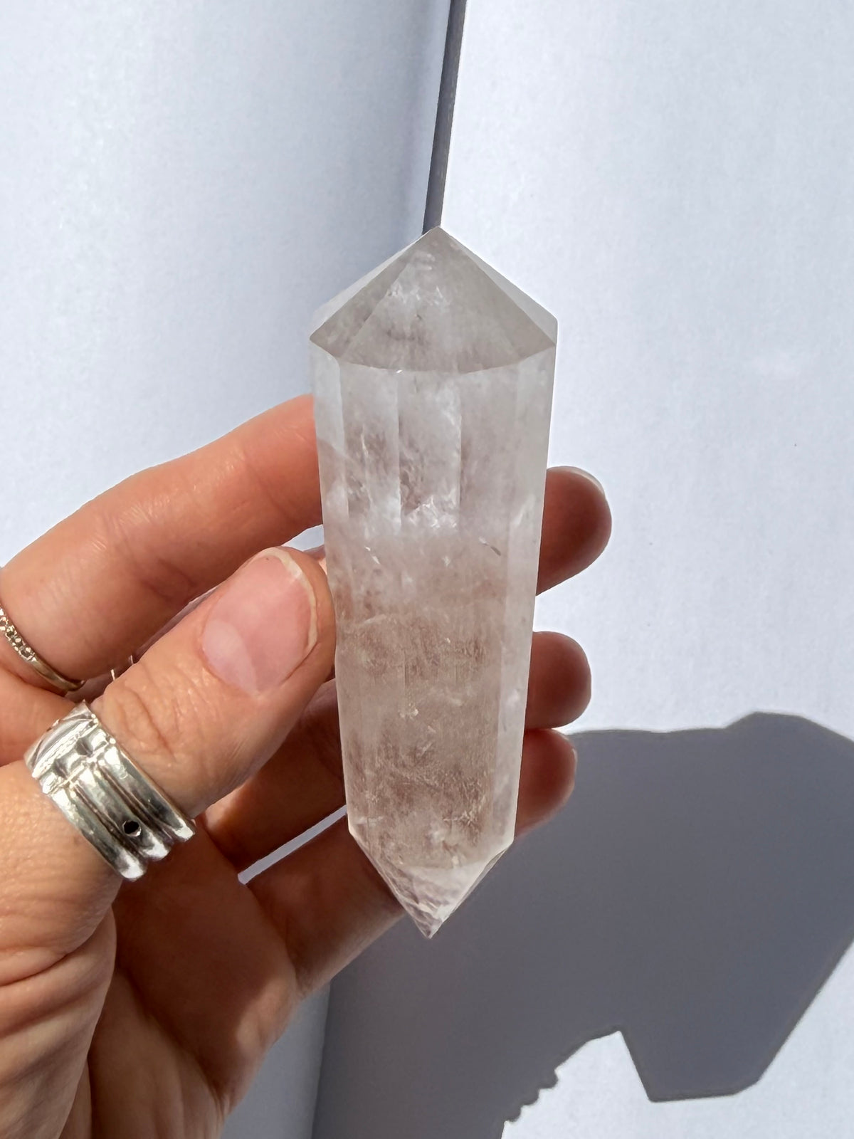 12-Faceted Clear Quartz Vogel Point | Punta Vogel de Cuarzo Cristal de 12 Facetas