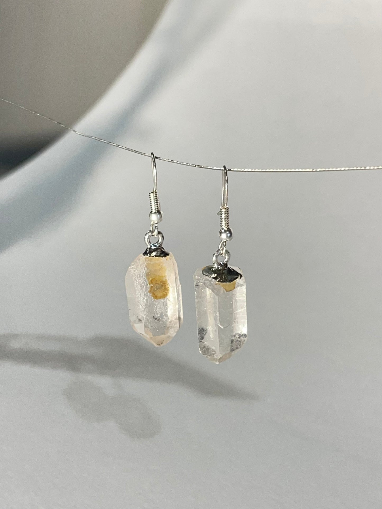 Clear Quartz Earrings (b)