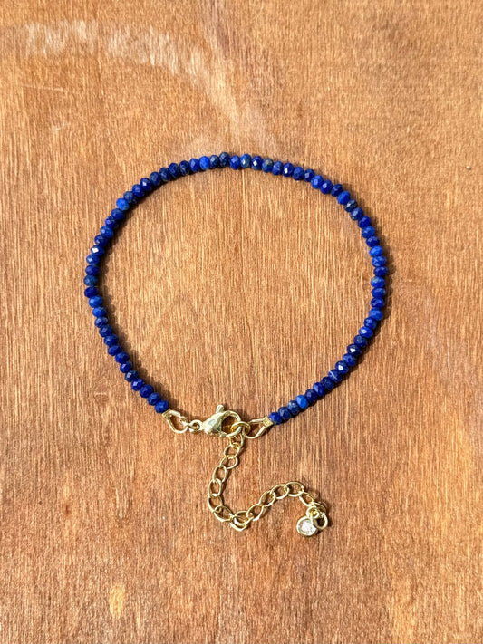 Lapis Lazuli Faceted Bracelet