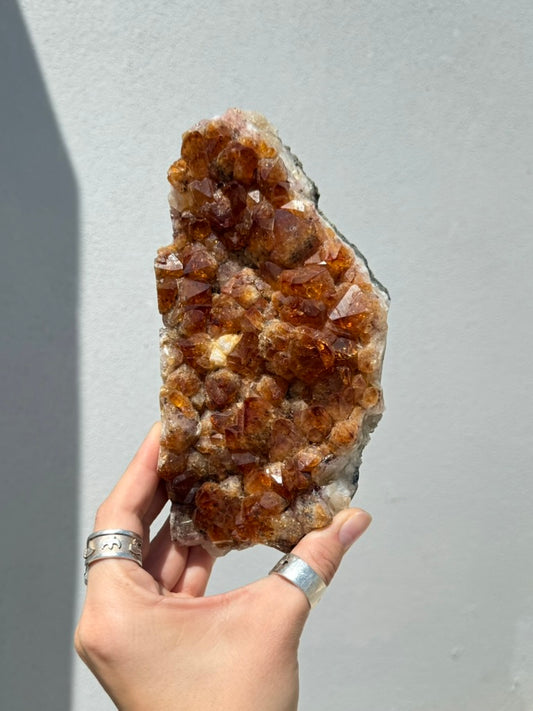 Heart Treated Citrine Cluster