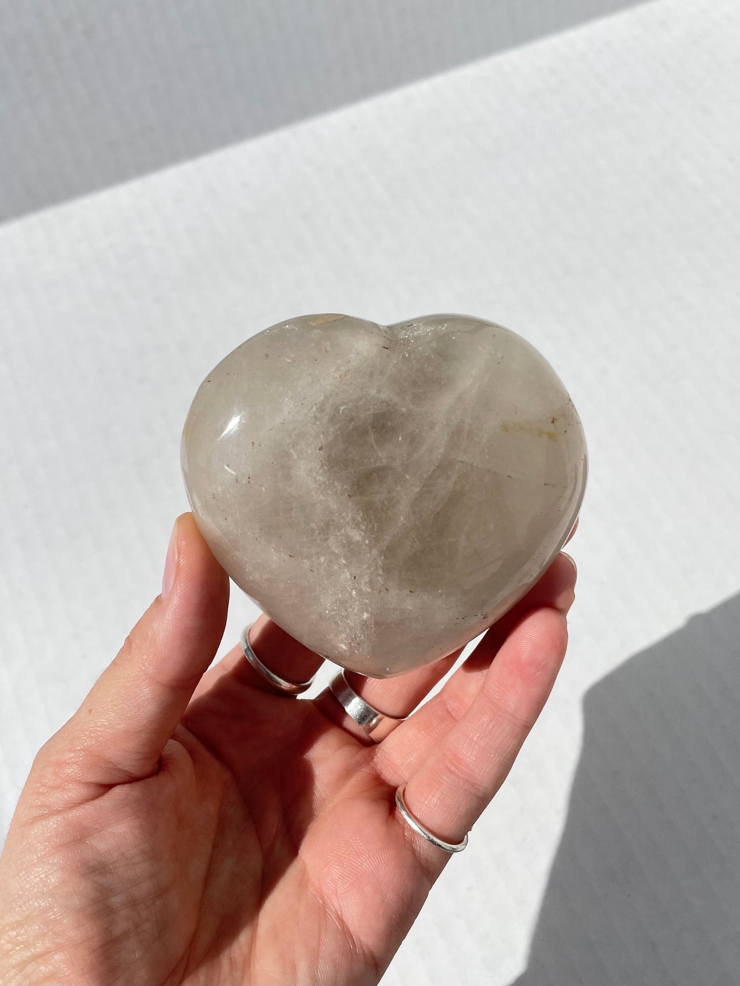 Smoky Quartz Heart (a)