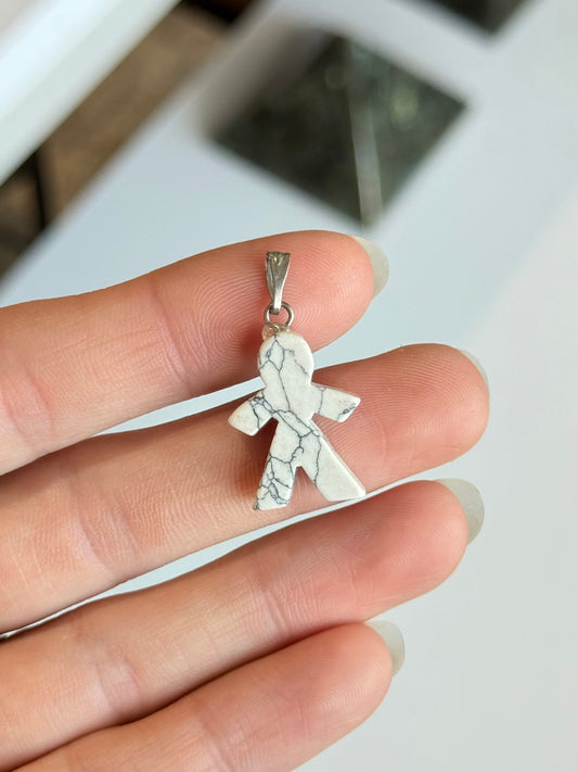 White Stone Boy Pendant