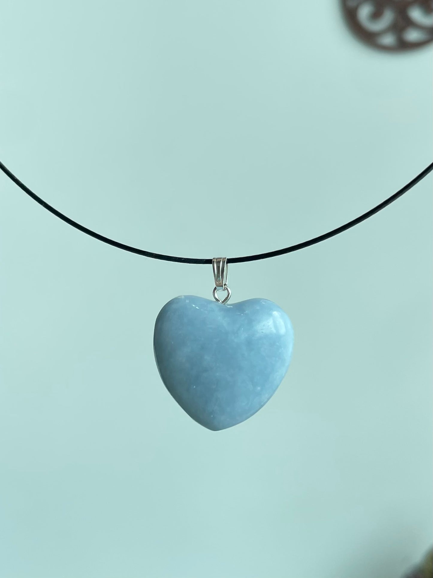 Angelite Heart Pendant