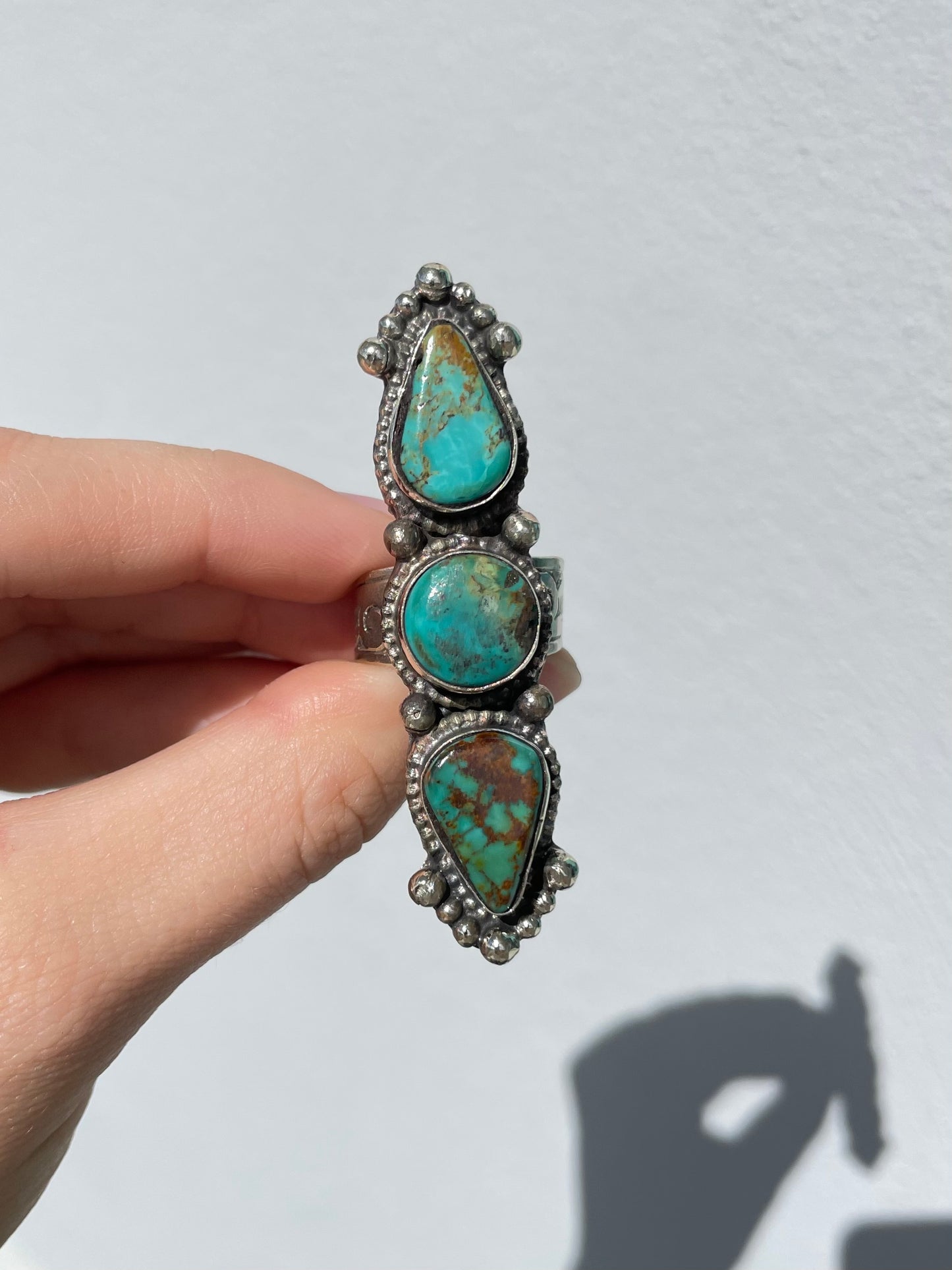 Turquoise Triple Ring  ( Adjustable )