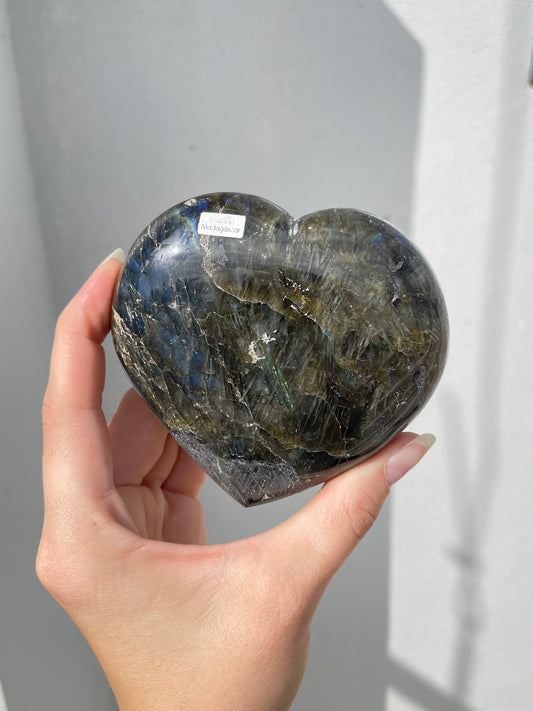 Labradorite Heart