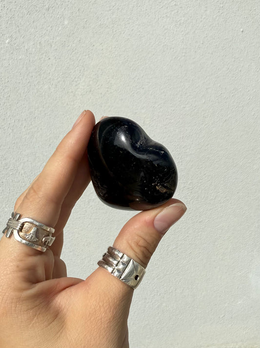 Black Tourmaline Heart