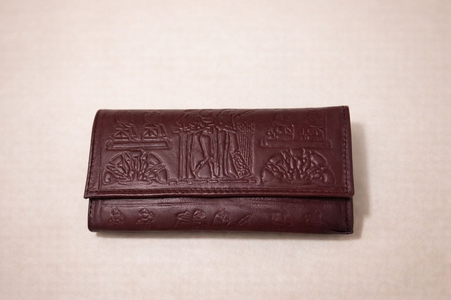 Cartera Wallet Cuero ( Color Marrón ) Egipcias