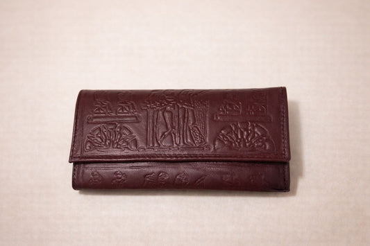 Cartera Wallet Cuero ( Color Marrón ) Egipcias