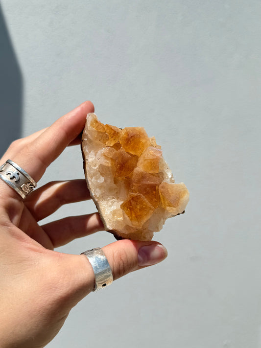 Heart Treated Citrine Cluster