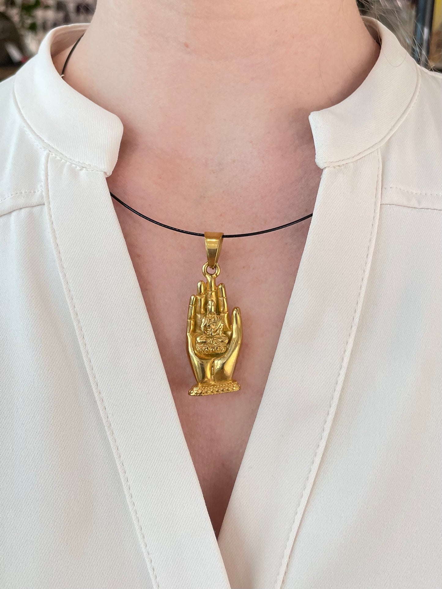 Ganesha Pendant ( Gold Stainless Steel )