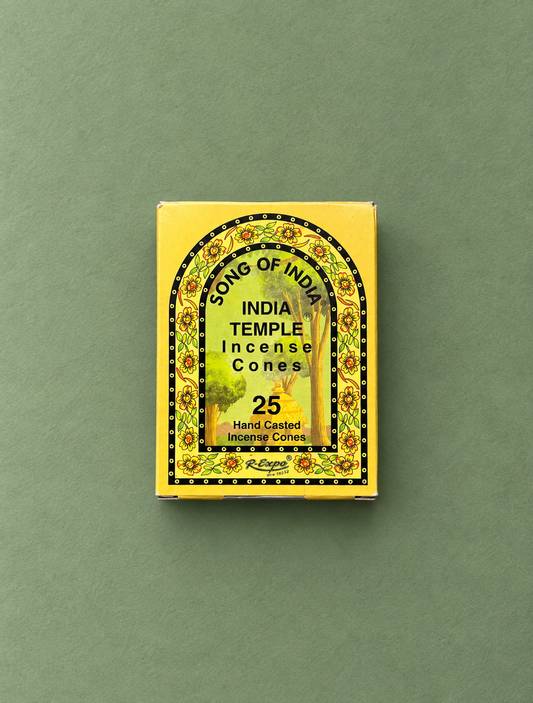 Song of India Indian Temple Cone Incense / Conos de Incienso Song of India Indian Temple