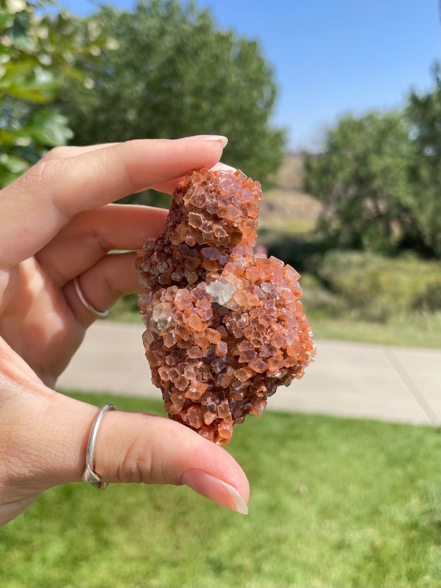 Green & Orange Aragonite ( L )