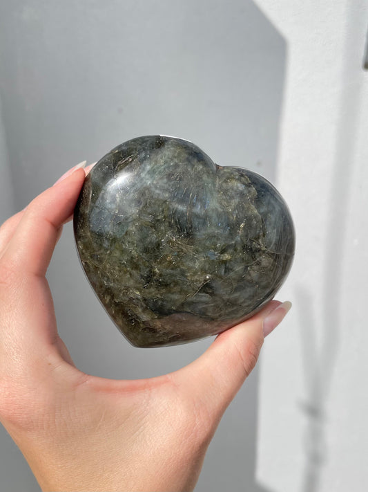 Labradorite Heart