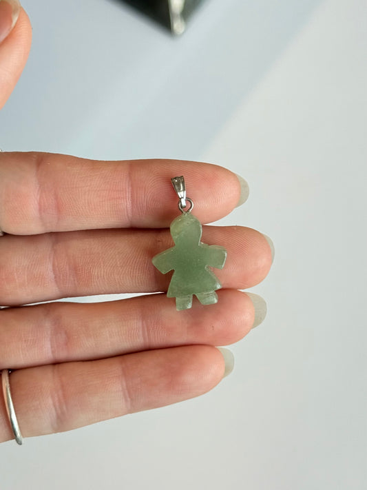Green Stone Girl Pendant