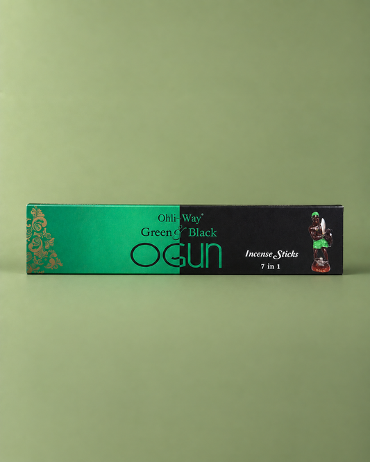 Ohli-Way Ogun Green & Black 7-in-1 Incense / Incienso Ohli-Way Ogún Verde y Negro 7-en-1