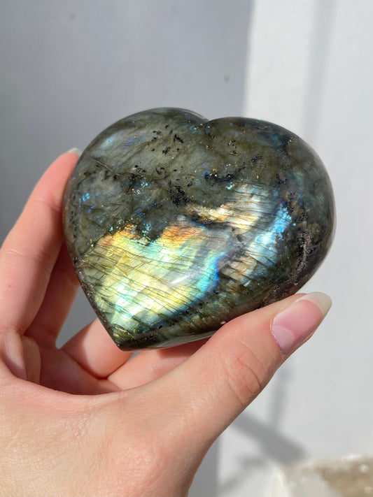 Labradorite Heart