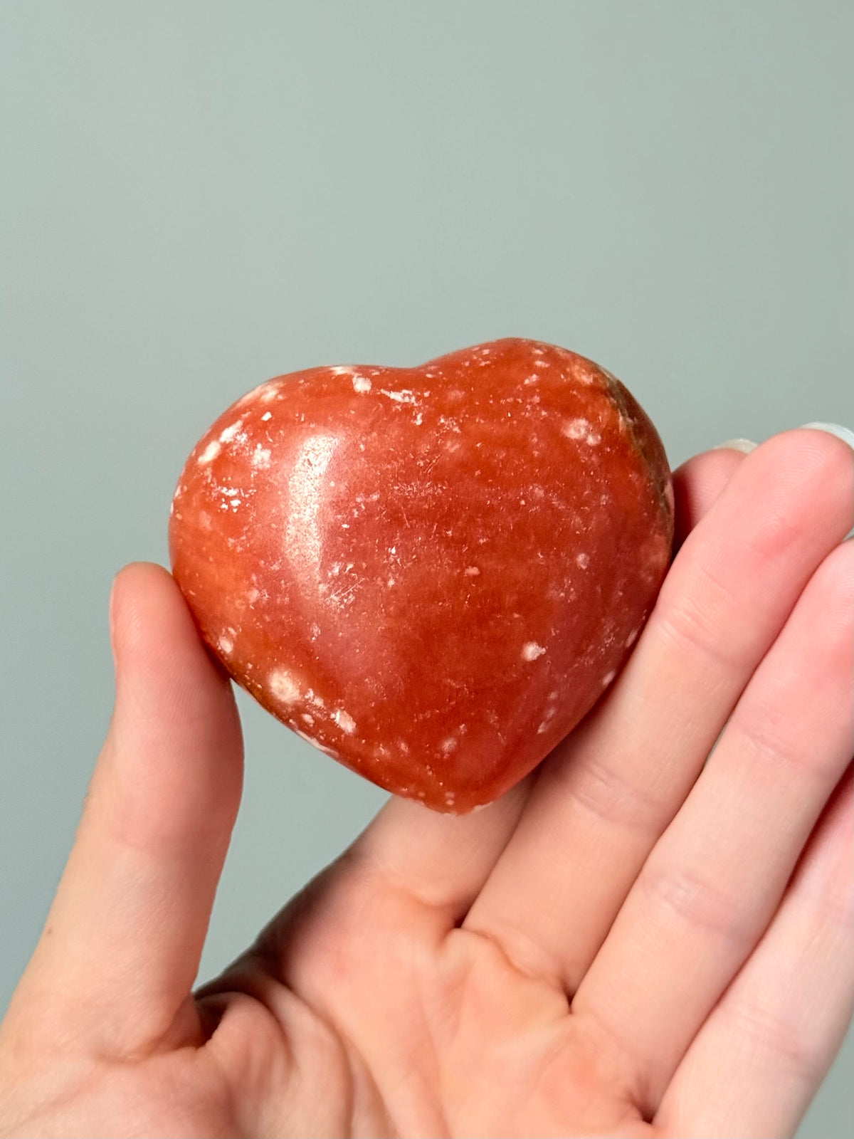 Orange Calcite Heart / Corazón de Calcita Naranja