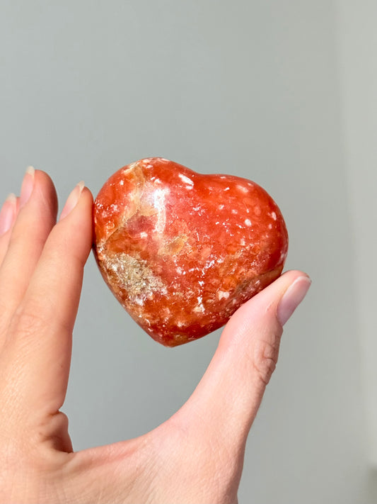 Orange Calcite Heart / Corazón de Calcita Naranja