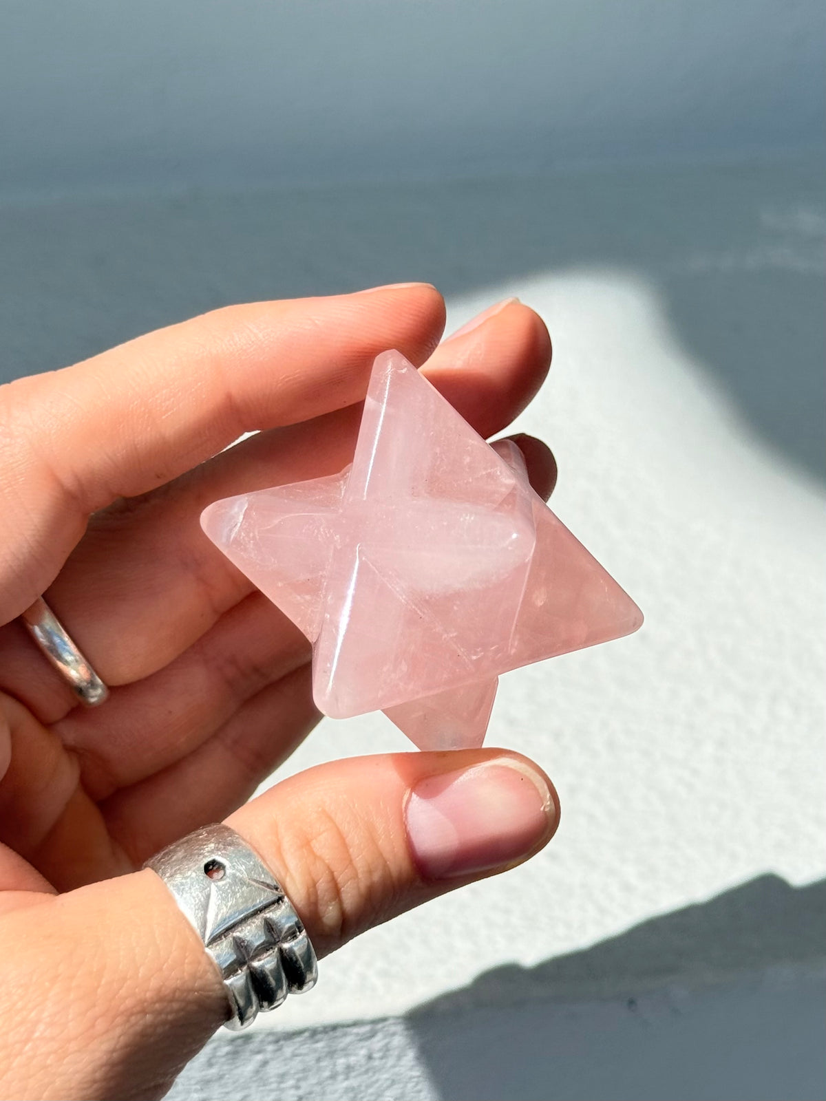 Rose Quartz Merkaba | Merkaba de Cuarzo Rosa