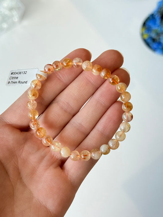 Citrine 6mm Bracelet / Pulsera de Citrino 6mm