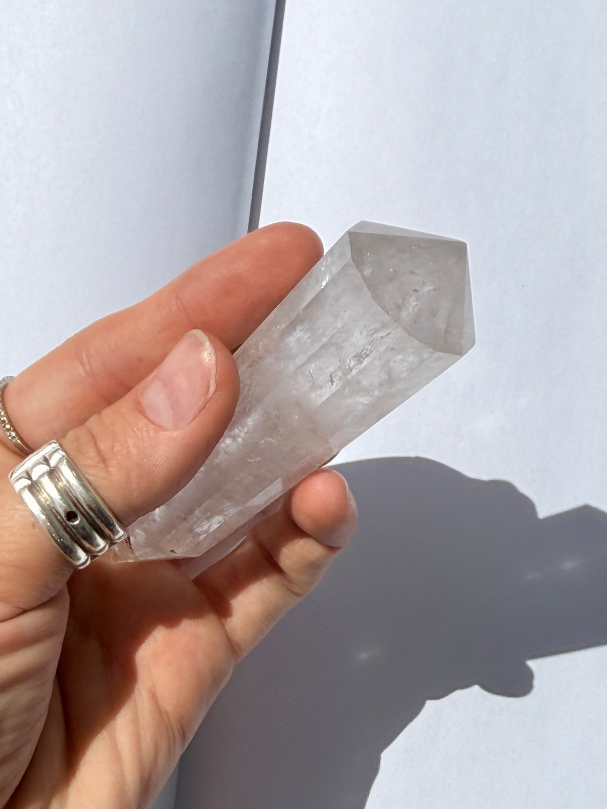 12-Faceted Clear Quartz Vogel Point | Punta Vogel de Cuarzo Cristal de 12 Facetas