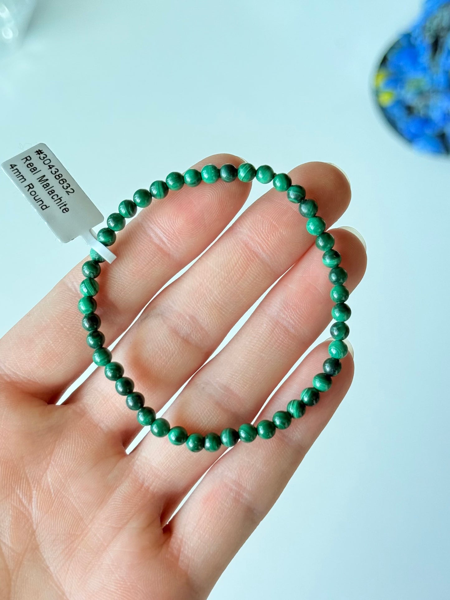 Malachite 4mm Bracelet / Pulsera de Malaquita 4mm