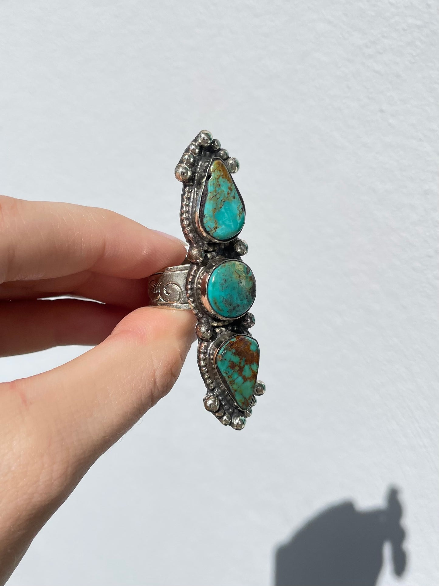 Turquoise Triple Ring  ( Adjustable )