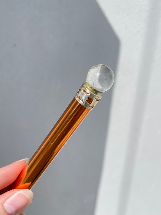 Copper & Clear Quartz Wand