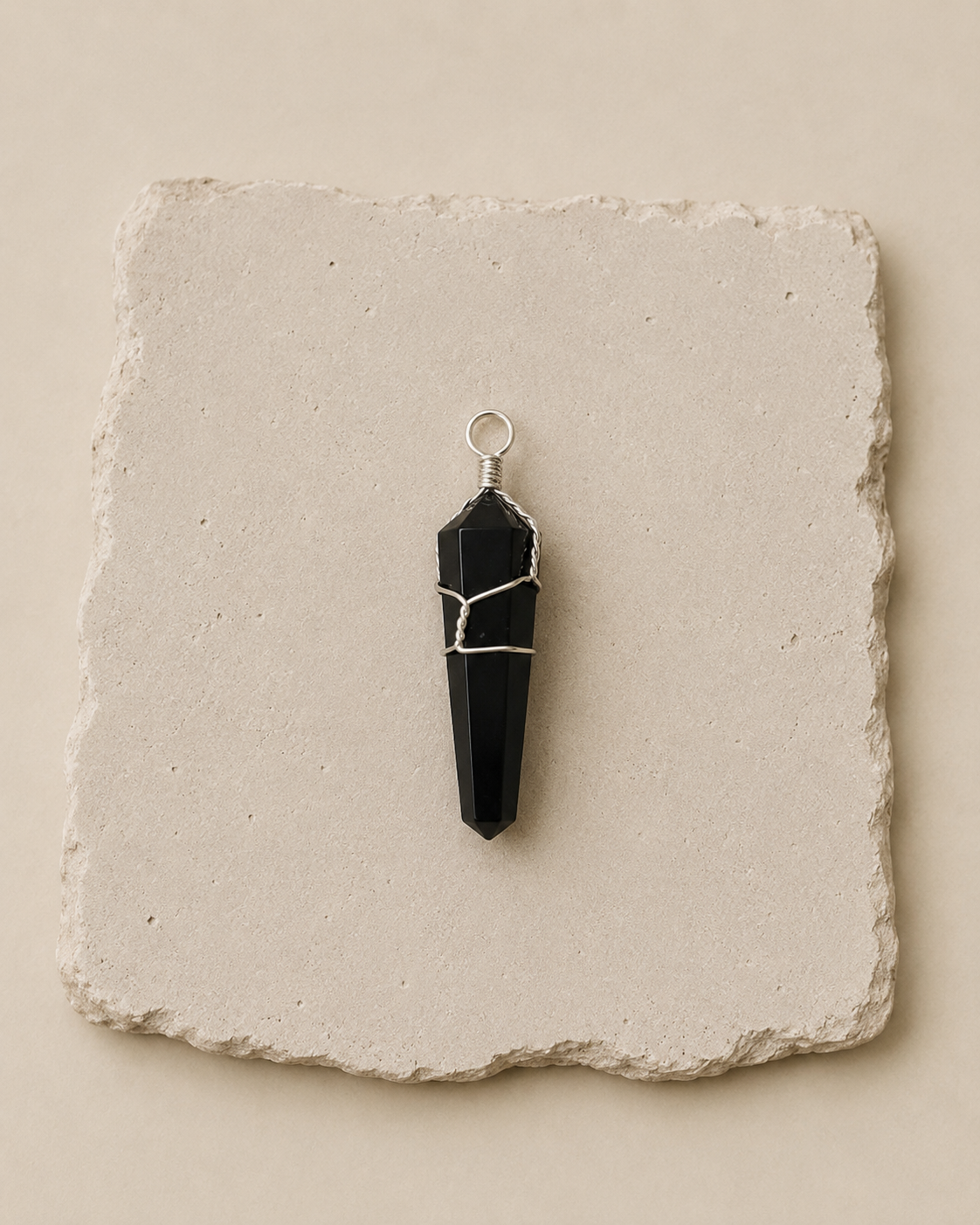 Black Obsidian Pendant | Pendant de Obsidiana Negra