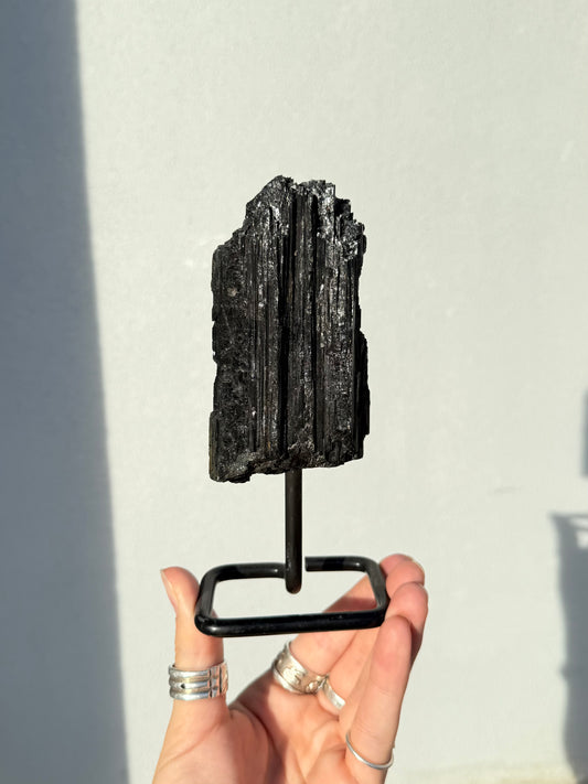 Black Tourmaline On Stand ( Brazil )