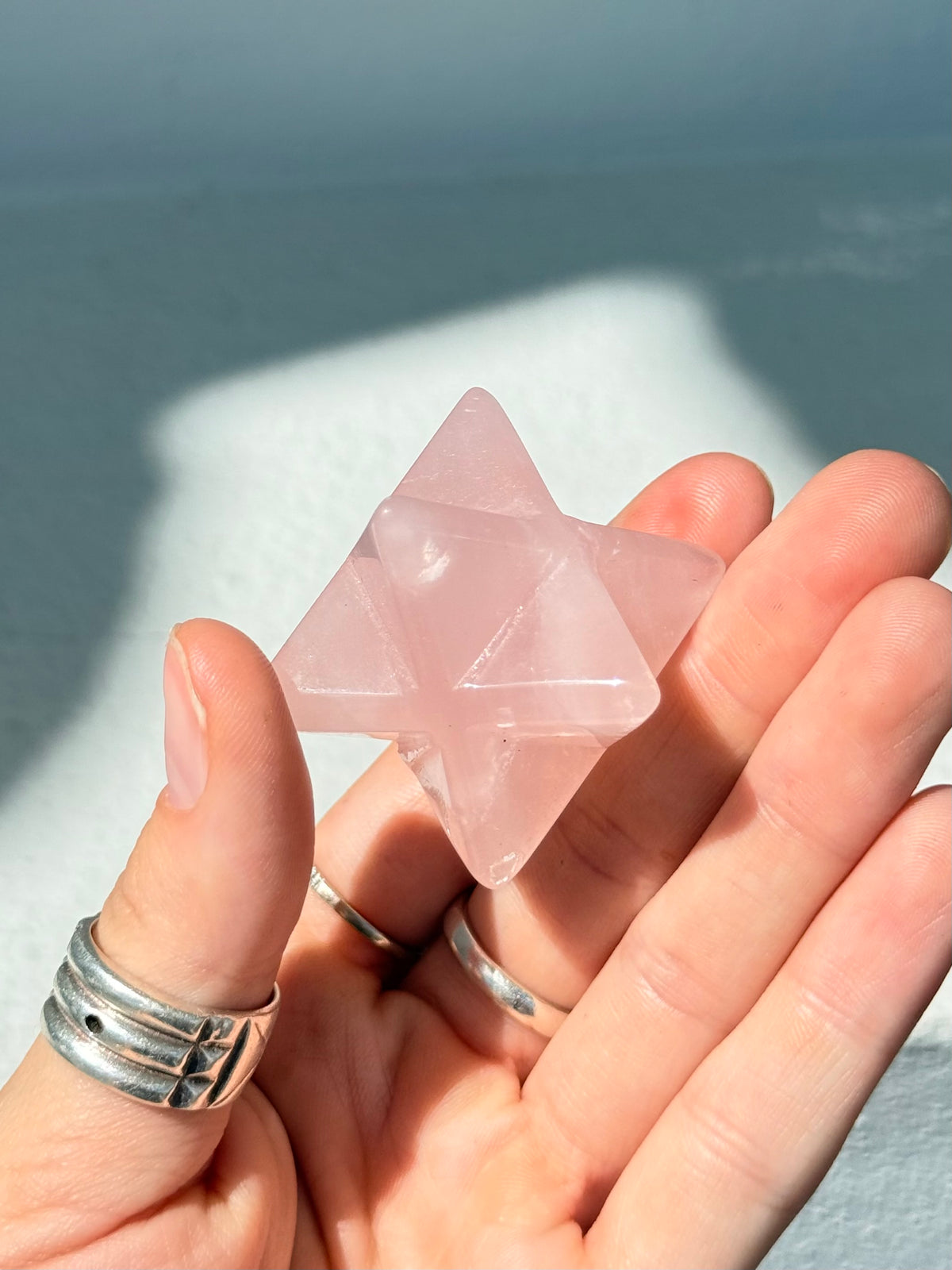 Rose Quartz Merkaba | Merkaba de Cuarzo Rosa